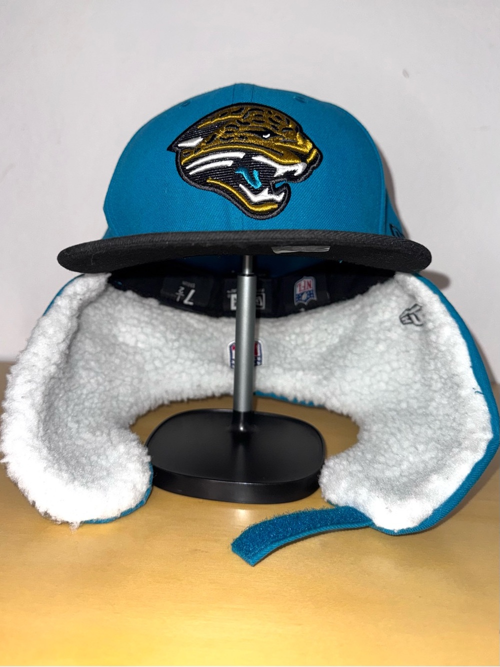 New Era 59Fifty Jacksonville Jaguars Fitted Dog ear Hat Size 7 1/2 NFL AFC Cap